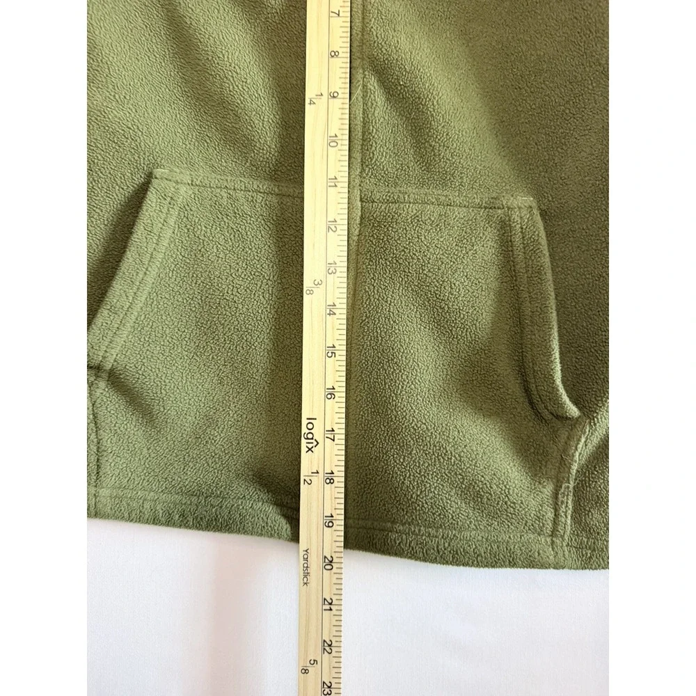 CAT Caterpillar Kids Fleece Vest Green Full Zip Size 10/12